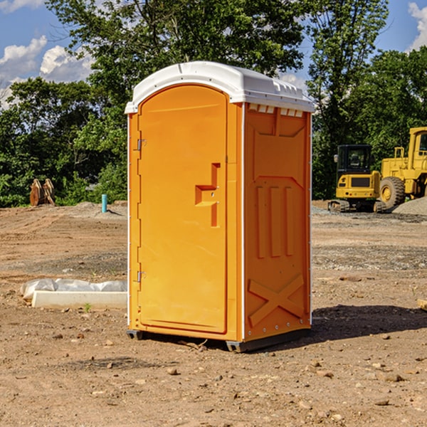 how often are the porta potties cleaned and serviced during a rental period in Edom Texas